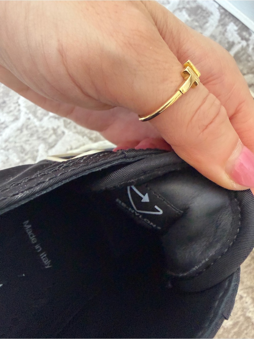 Prada Black and White Platform Sneaker - Picture 4 of 10
